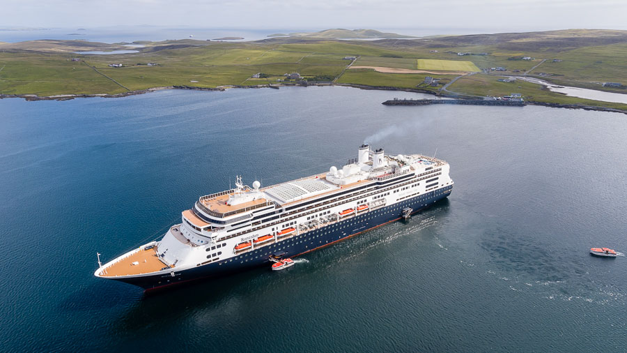 Aerial photograph of Rotterdam in Lerwick Harbour